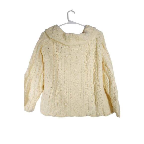 Tuckernuck Women's Buttercream Cable Knit Cowl Neck Pullover Sweater M 2006-23 - Picture 8 of 9